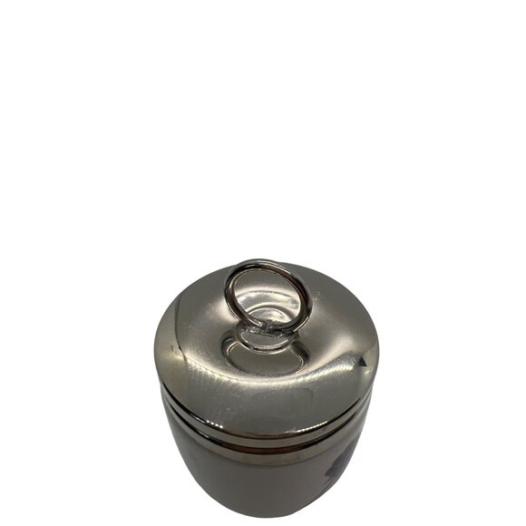 Vintage 70s Royal Worcester Egg Coddler Stainless Steel Lid Leaves Fruit Design - Picture 3 of 5